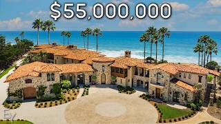 Inside a 55000000 OCEANFRONT California Mega Mansion [upl. by Phebe301]