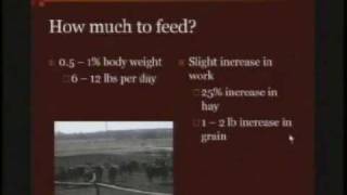 Feeding Feedlot Horses Part 1 provided by eXtension [upl. by Huntley]