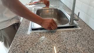 Top mount sink installation [upl. by Ellerad468]