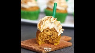 Pumpkin Spice Latte Cupcakes  Dessert [upl. by Nealy]