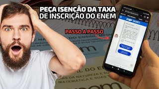 Como pedir isenção da taxa de inscrição do Enem Confira passo a passo [upl. by Abbye426]