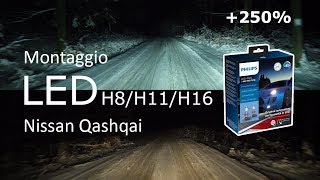 Montaggio LED H8 H11  H16 fendinebbia QASHQAI 🌫️ [upl. by Atinid]