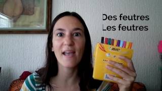 Les articles définis et indéfinis et le lexique du matériel de la classe [upl. by Jamima697]