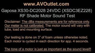 Gaposa XS30DC2028 XSDC3EZ228 Shade Motor Sound [upl. by Inalial223]