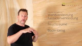 Verlegung Flexibler Sandstein Platten Fliesen als Wandbelag Wandverkleidung Sandsteintapete [upl. by Lednahc]