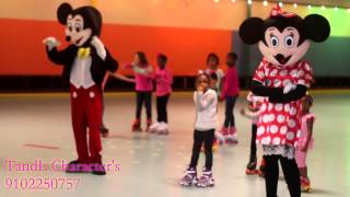 TandL Characters Mickey amp Minnie Mouse at the Skating Ring [upl. by Iand]