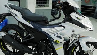 2022 Yamaha Sniper 155 VVA Limited Edition White Pearl  Haris Moto Show [upl. by Grantland]