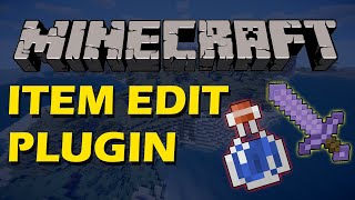 Customize any item in Minecraft with Item Edit Plugin [upl. by Kokoruda]