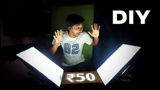 How To Make Professional DIY SOFTBOX Video Light In Just ₹50 😱  Full Tutorial Video [upl. by Alyakcim]