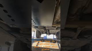 MORE Oil pan transmission skid plate for the 30 ecodiesel jeep gladiator Like and subscribe [upl. by Ynnohj]