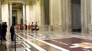 Changing of the Vatican Swiss Guards Jan 2011 505th Anniversary of the Papal Guards [upl. by O'Gowan]