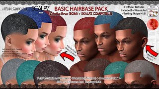 Hairbase Crafting For Lelutka EVOX  SCALPZ  SHORT PREVIEW [upl. by Entroc]