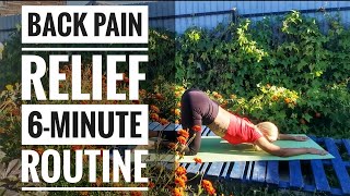 6Minute Yoga for Back Pain Relief amp Chest Opening  Gentle Stretch Routine [upl. by Niassuh]