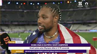 Paris 2024  Noah Lyles reflects on victory after winning the 100m final  SportsMax [upl. by O'Connor704]