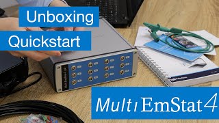 Unboxing the multichannel potentiostat MultiEmstat4 and running a first measurement [upl. by Ahsatel]