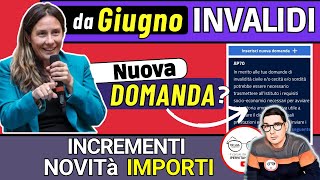 🔴 INVALIDI PARZIALI e TOTALI NOVITÀ GIUGNO 2024 ➡ IMPORTI PENSIONE BONUS 335€ 136€ INCREMENTI INPS [upl. by Narej151]