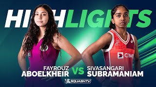 🇪🇬 Aboelkheir v Subramaniam 🇲🇾  Singapore Squash Open 2024  QF HIGHLIGHTS [upl. by Peoples791]