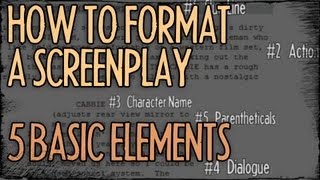 How To Format A Screenplay  5 Basic Elements  FRIDAY 101 [upl. by Aihsyt]