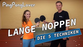 Tischtennis lange Noppen am Tisch  Tricks für Rückhand Techniken [upl. by Ruella]