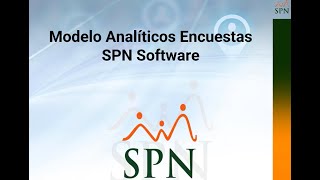 SPN  Modelos Analíticos Encuestas SPN Software [upl. by Hafler760]