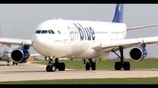 Manchester Airport 13 HD  Airblue Airbus A340300 Departure 060513 [upl. by Aninotna]