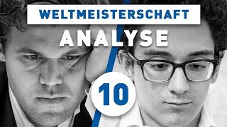 Caruana  Carlsen Partie 10 Schach WM 2018  GroßmeisterAnalyse [upl. by Mable]