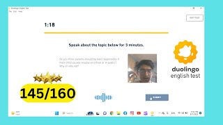 I scored 145 in duolingo English test practice  Duolingo English test [upl. by Otxis]