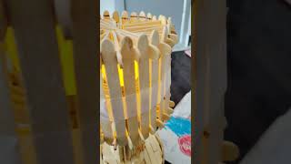 An electric lamp made by wooden strips [upl. by Yerffoj95]