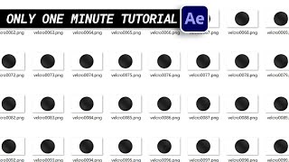 Fastest way to Importing PNG Sequence to After Effect  1 Minute After Effect Tutorial [upl. by Dennie631]