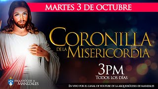 Coronilla de la Divina Misericordia de hoy martes 3 de octubre y Oración de la tarde [upl. by Anselmi234]