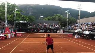 Marco Cecchinato great point in Slow Motion vs Lajovic Court Level ATP Match [upl. by Lenroc913]