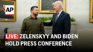 LIVE Biden and Zelenskyy hold press conference at the White House [upl. by Cherianne]