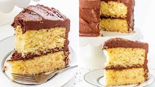 Classic Yellow Cake with Fudge Frosting [upl. by Mariska]