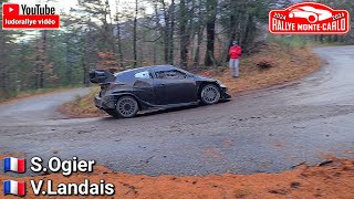 test rallye MonteCarlo 2024 essai Sébastien Ogier  Toyota Yaris WRC  full attack  flat out [upl. by Salkcin]