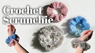 What to do with leftover yarn… Lets make a simple scrunchie [upl. by Paine]