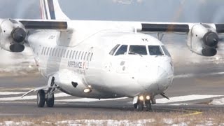 Air France ATR42500 Take Off at Airport BernBelp [upl. by Yoreel677]