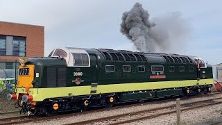 DELTIC AND CLASS 40 At York With Two Deltic ENGINE START UPS 55022 amp 40023  261123 [upl. by Joachima73]