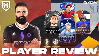 GARNACHO 96 RABIOT 93 KOLO MUANI 96 CAPDEVILA 97  FC24 PLAYER REVIEW  MYM PTG SHOWDOWN [upl. by Alaikim762]