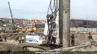 ERKE Group Soilmec SR40 amp SR60 PDW Piling Rig  GeoPort  İstanbul  wwwerkegroupcom [upl. by Airemahs]