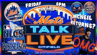 Mets Talk Live  New York Mets NLCS Bound  Jeff McNeil Return  MLB Playoffs  MLB Postseason [upl. by Harri120]