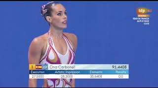 Todo Sincro Solo Tecnico Ona Carbonell Mundial Kazan 2015 [upl. by Blalock]