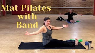 20 Minutes Mat Pilates Exercises with Theraband  Mat Pilates with Elastic  Abs and Core with Band [upl. by Esela]