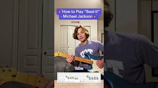 How to Play “Beat It”  Michael Jackson 🎸 [upl. by Brendin]