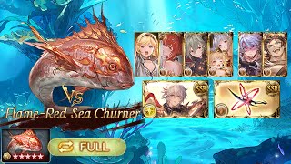 GBF Dread Barrage Febaruary 2024  Lv150 FlameRed Sea Churner Full Auto [upl. by Idihsar963]