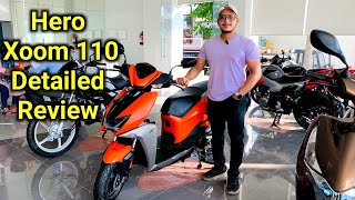 Hero Xoom 110 Detailed Review heroxoom bikereview scooter [upl. by Ithaman]