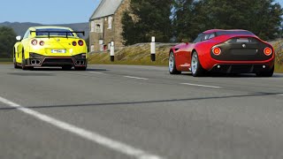 Alfa Romeo TZ3 Stradale Zagato vs Sports Cars at Highlands [upl. by Ahtikal899]