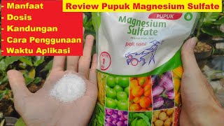 Review Pupuk Magnesium Sulfate Pak Tani  Manfaat  Fungsi Dosis  Takaran Cara Penggunaan [upl. by Riaj]