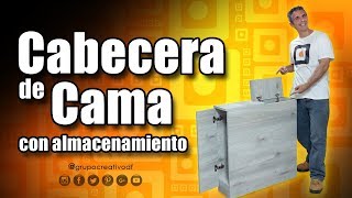 Cabecera de cama con almacenamiento  Muebles de melamina  DIY [upl. by Langston]