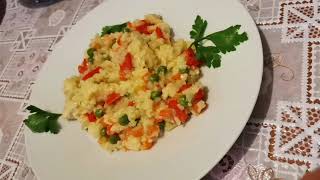 Zelenjavna rižota z piščancem risotto recipe [upl. by Sairtemed907]