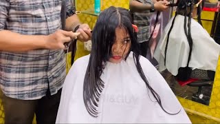 How to feather layer haircut  step with full layers haircutting full layers [upl. by Schilling582]